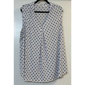 Blue Moon Sleeveless Geometric Print Blouse Size 3X